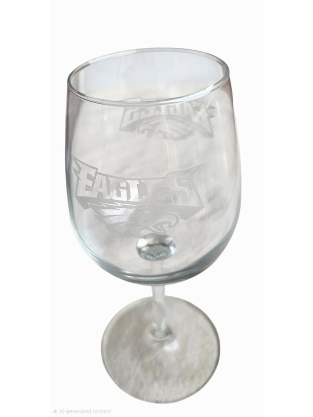 Philadelphia Eagles Wine Glass with Team Logos on Both Sides 12oz NFL New